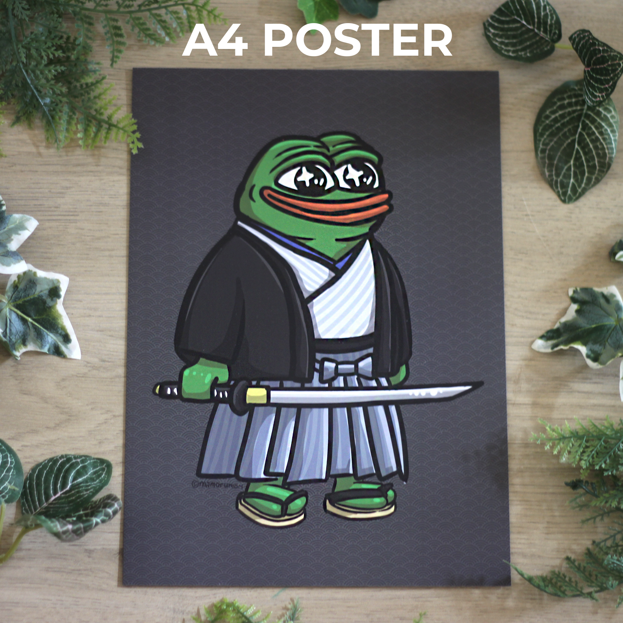 A4 Poster - Peepo Samurai