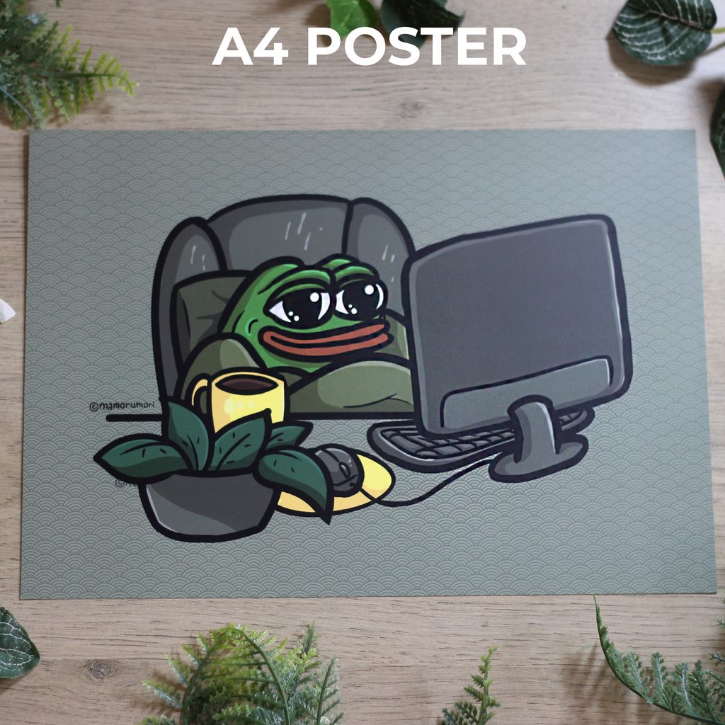 A4 Poster - Peepo Casual Gamer