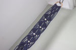 Cozy Macramé Plant Hanger – Wooden Platform with Dark Blue Rope